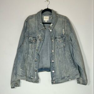 Torrid 98% Cotton Distressed Denim Jacket